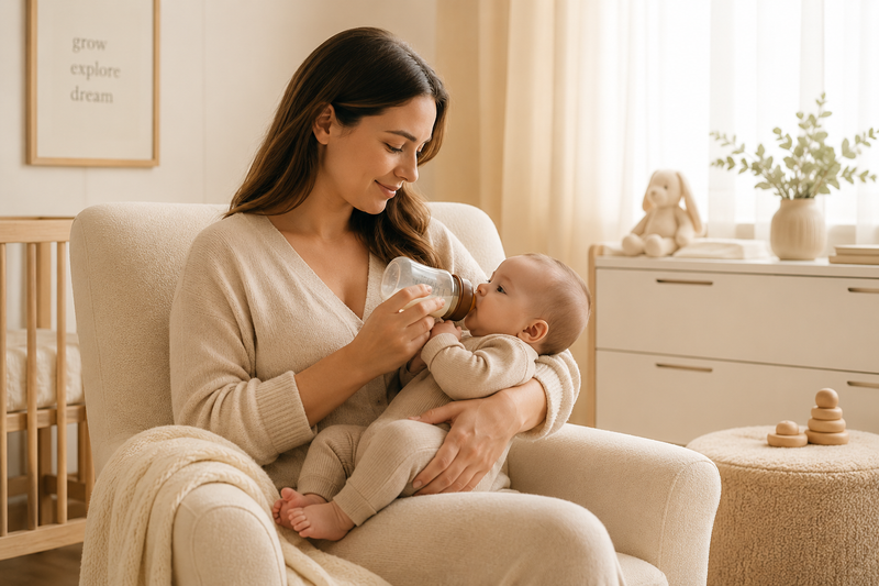 Baby with bottle